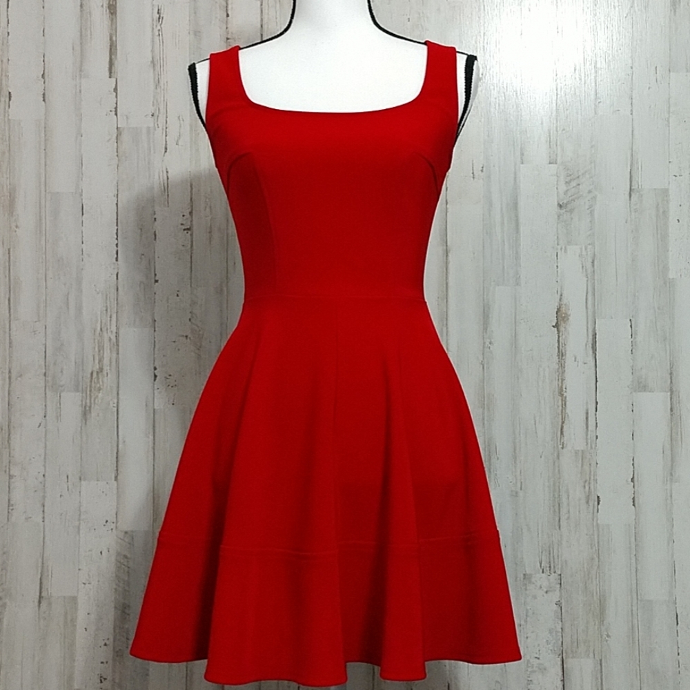 Lulu's Red Sleeveless Fit and Flare Style D